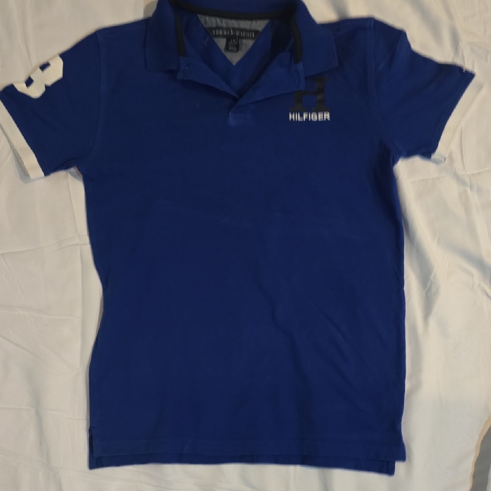 Tommy Hilfiger Kids Royal Blue Polo with White Accents